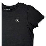 Calvin Klein T-Shirt Tinta Unita con Logo per Bambina IG0IG0279 NERO CALVIN KLEIN 