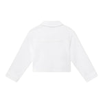 Calvin Klein Giubbino In Denim Tinta Unita con Bottoni per Bambina IG0IG02844 BIANCO CALVIN KLEIN 