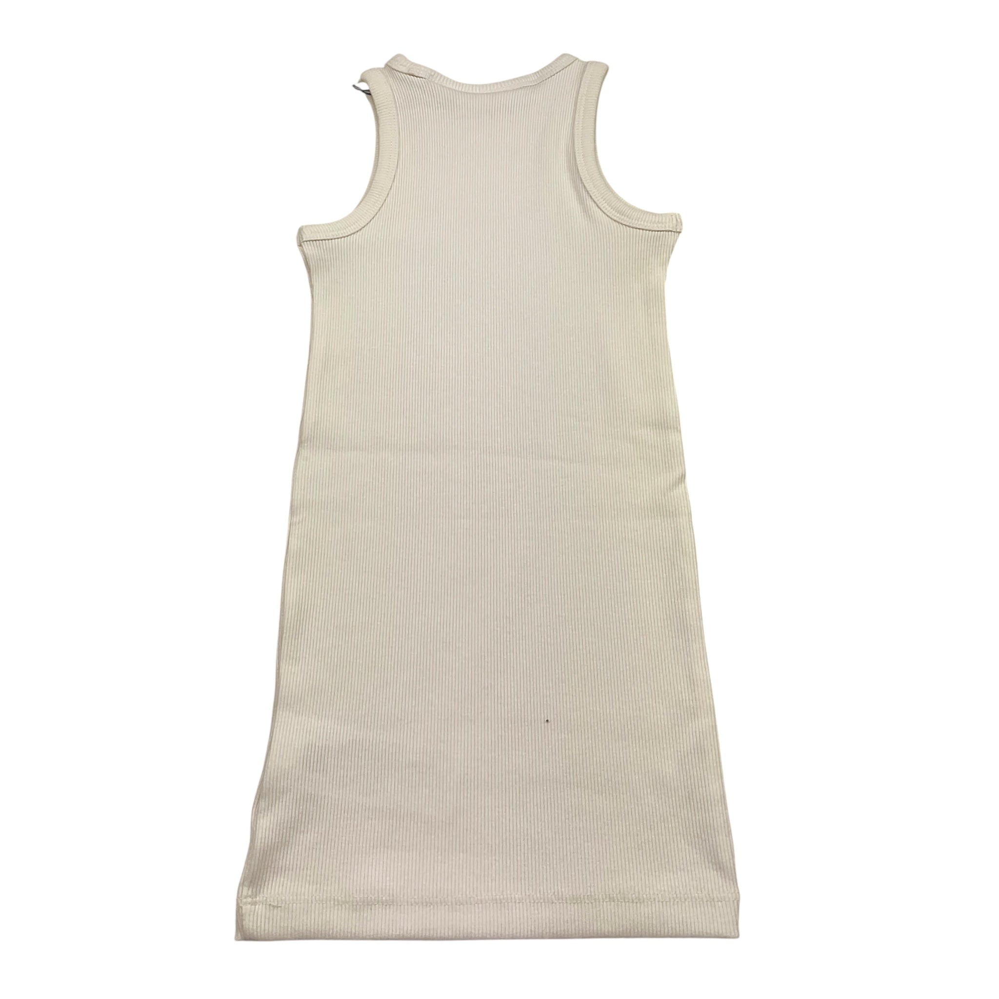 Calvin Klein Abito Tinta Unita Giromanica con Logo per Bambina IG0IG02906 PANNA CALVIN KLEIN 