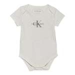 Calvin Klein Body Tinta Unita Mezza Manica per Neonato IN0IN00014 CREMA CALVIN KLEIN 