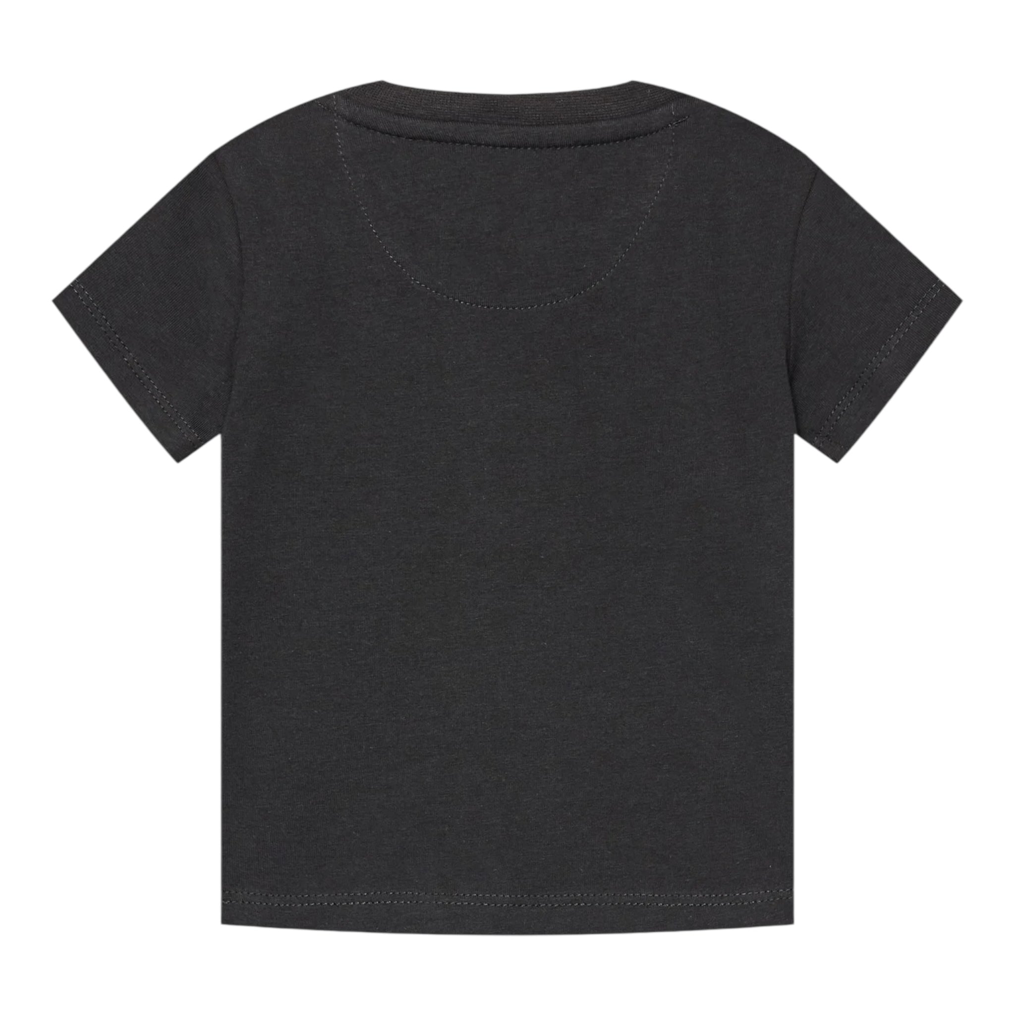Calvin Klein T-Shirt Girocollo Tinta Unita con Logo per Neonato IN0IN0001 NERO CALVIN KLEIN 