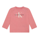 Calvin Klein Shirt Girocollo Tinta Unita con Stampa per Bambina INO0005 ROSA CALVIN KLEIN 