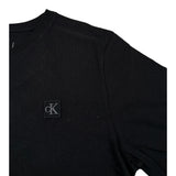 Calvin Klein T-Shirt Girocollo tinta unita con Logo Nero per Bambino IU0IU00543X NERO CALVIN KLEIN 