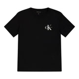 Calvin Klein T-Shirt Girocollo Tinta Unita con Logo per Bambino IU0IU00678X NERO CALVIN KLEIN 