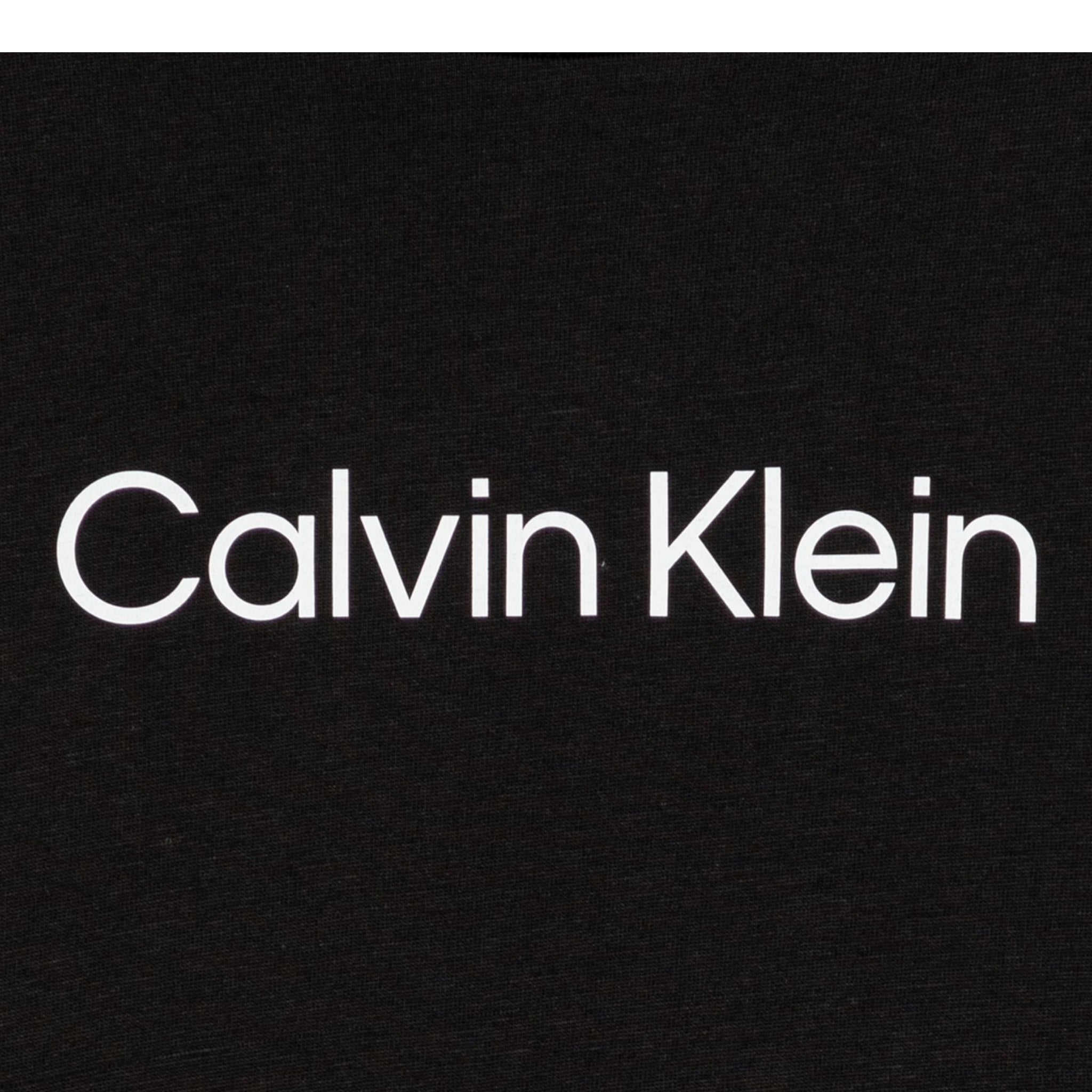 Calvin Klein T-Shirt Girocollo Tinta Unita con Stampa per Bambino IU0IU00682 NERO CALVIN KLEIN 