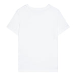 Calvin Klein T-Shirt Girocollo Tinta Unita con Logo per Bambino IU0IU0683 BIANCO CALVIN KLEIN 