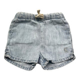 Calvin Klein Bermuda In Denim Tinta Unita con Elastico In Vita per Neonato N00303 AZZURRO CALVIN KLEIN 