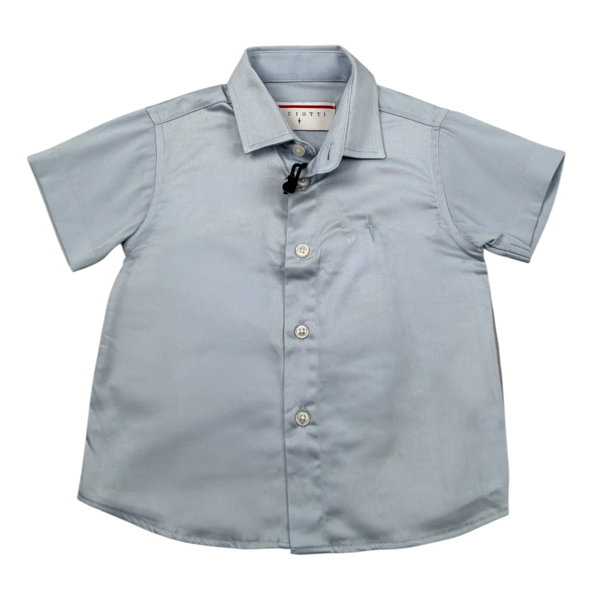 Cesare Paciotti Camicia Tinta Unita Mezza Manica per Neonato CMP3150B AZZURRO CESARE PACIOTTI 