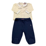 Cesare Paciotti Completo 2 Pezzi Shirt-Ghettina per Neonato CPP5102N PANNA/BLU CESARE PACIOTTI 