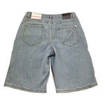 Cesare Paciotti Bermuda Tinta Unita In Denim con Girovita Regolabile per Bambino HSUID AZZURRO CESARE PACIOTTI 