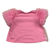 Liu Jo T-Shirt Girocollo Tinta Unita con Tulle per Bambina KA5127J ROSA LIU JO 