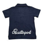 Cesare Paciotti Polo Mezza Manica Tinta Unita con Stampa per Neonato PLP0102N BLU CESARE PACIOTTI 