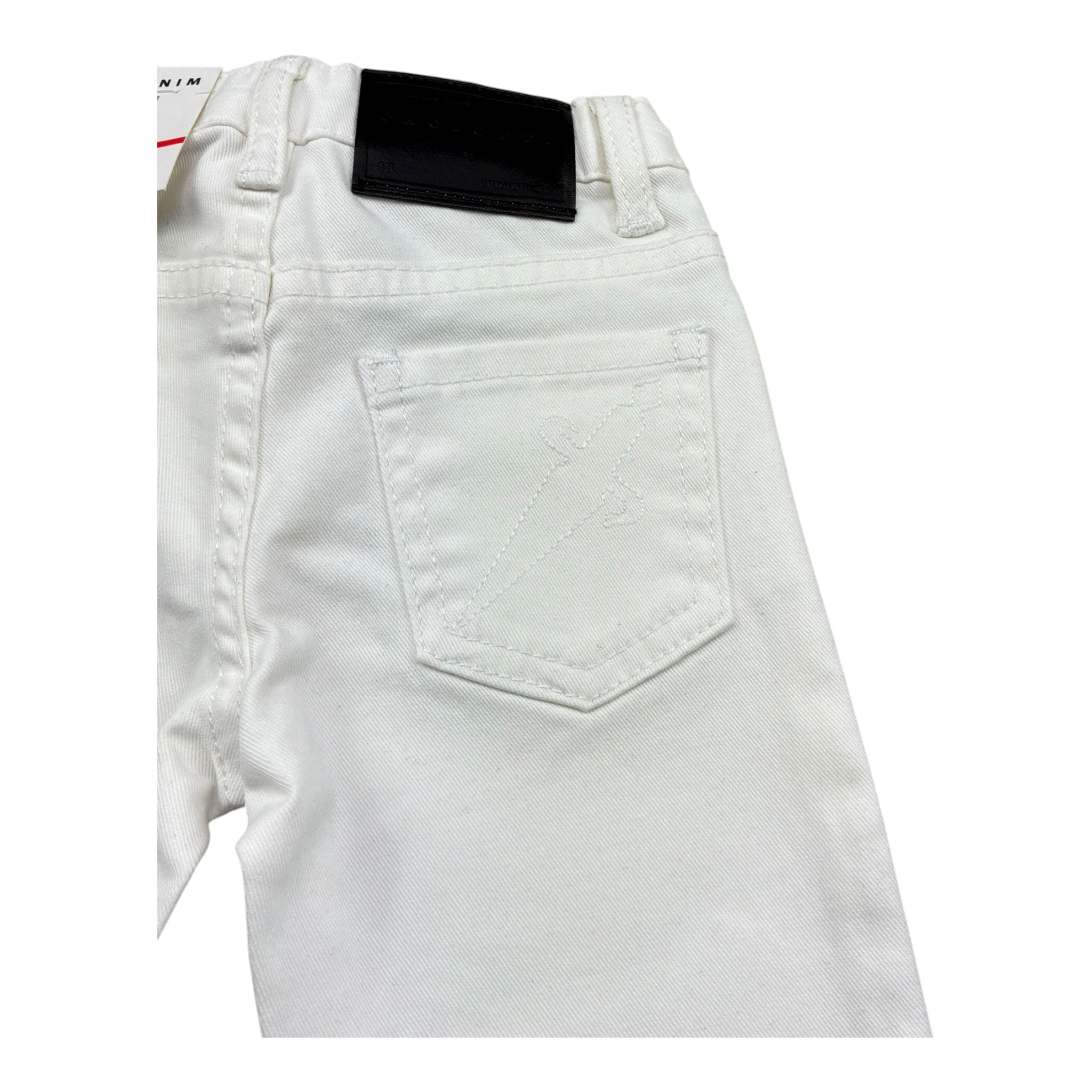 Cesare Paciotti Jeans Tinta Unita con Girovita Regolabile per Neonato PTP5159B BIANCO CESARE PACIOTTI 