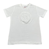 Cesare Paciotti T-Shirt Girocollo Tinta Unita con Stampa per Bambino TSP5114J BIANCO CESARE PACIOTTI 