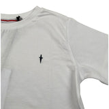 Cesare Paciotti T-Shirt Girocollo tinta unita con Stampa Bianco per Bambino TSP5155BXXX BIANCO CESARE PACIOTTI 