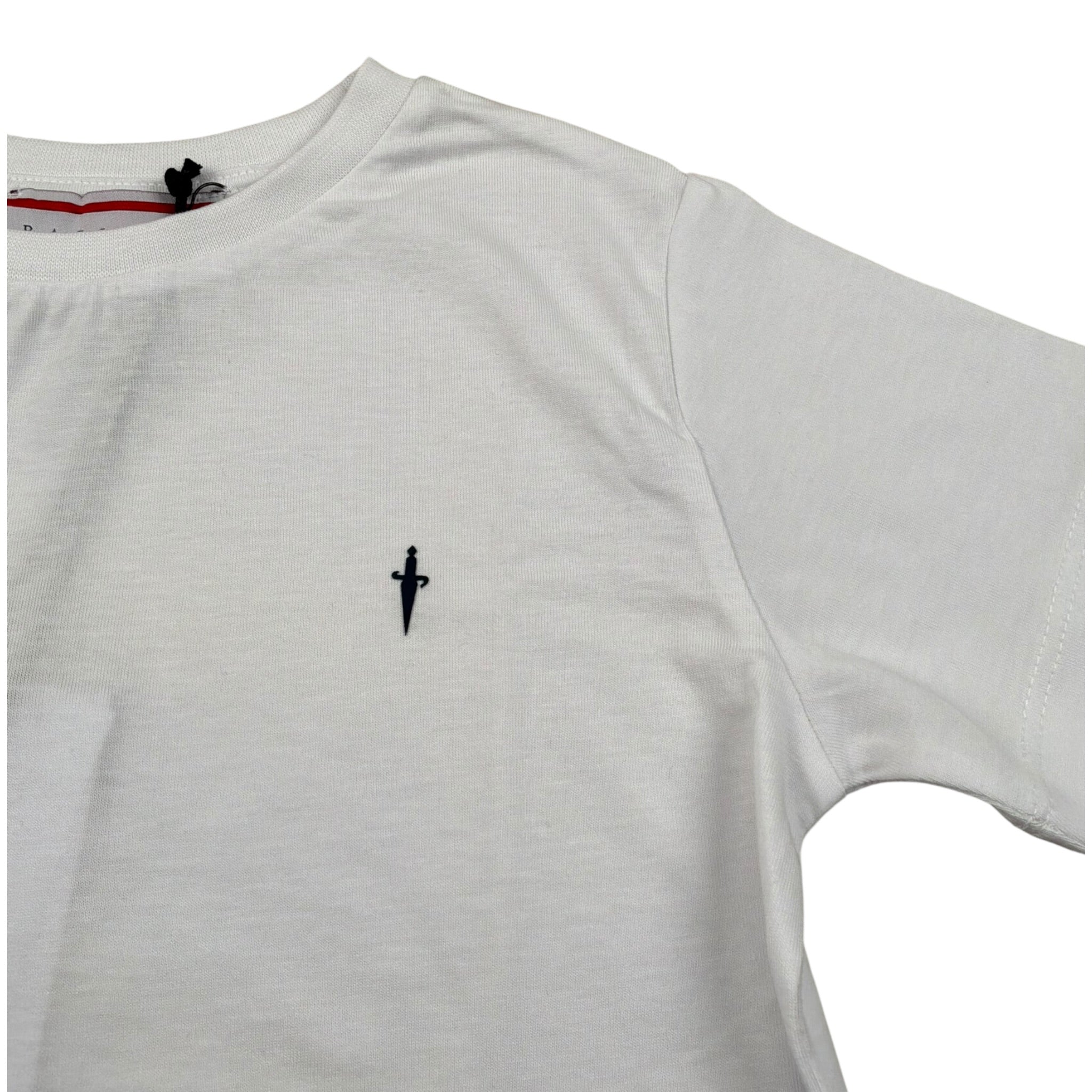 Cesare Paciotti T-Shirt Girocollo tinta unita con Stampa Bianco per Bambino TSP5155BXXX BIANCO CESARE PACIOTTI 