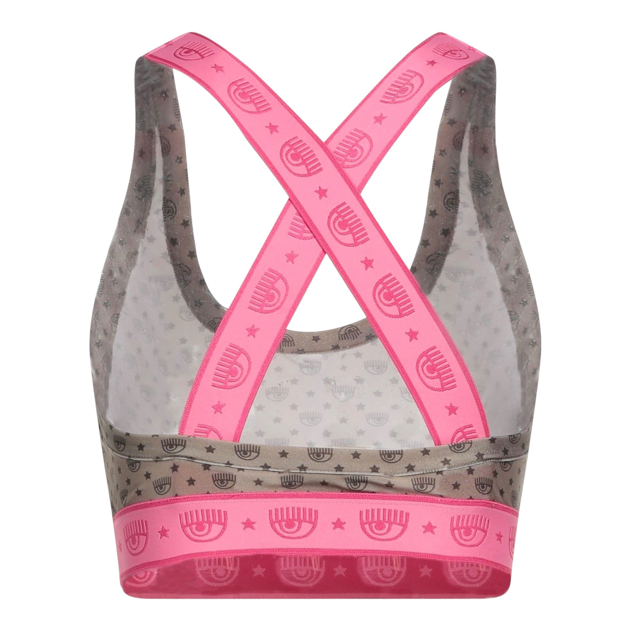 Chiara Ferragni Top Giromanica Tinta Uita con Elastici In Contrasto Marrone per Bambina 72CBM281 MARRONE CHIARA FERRAGNI 