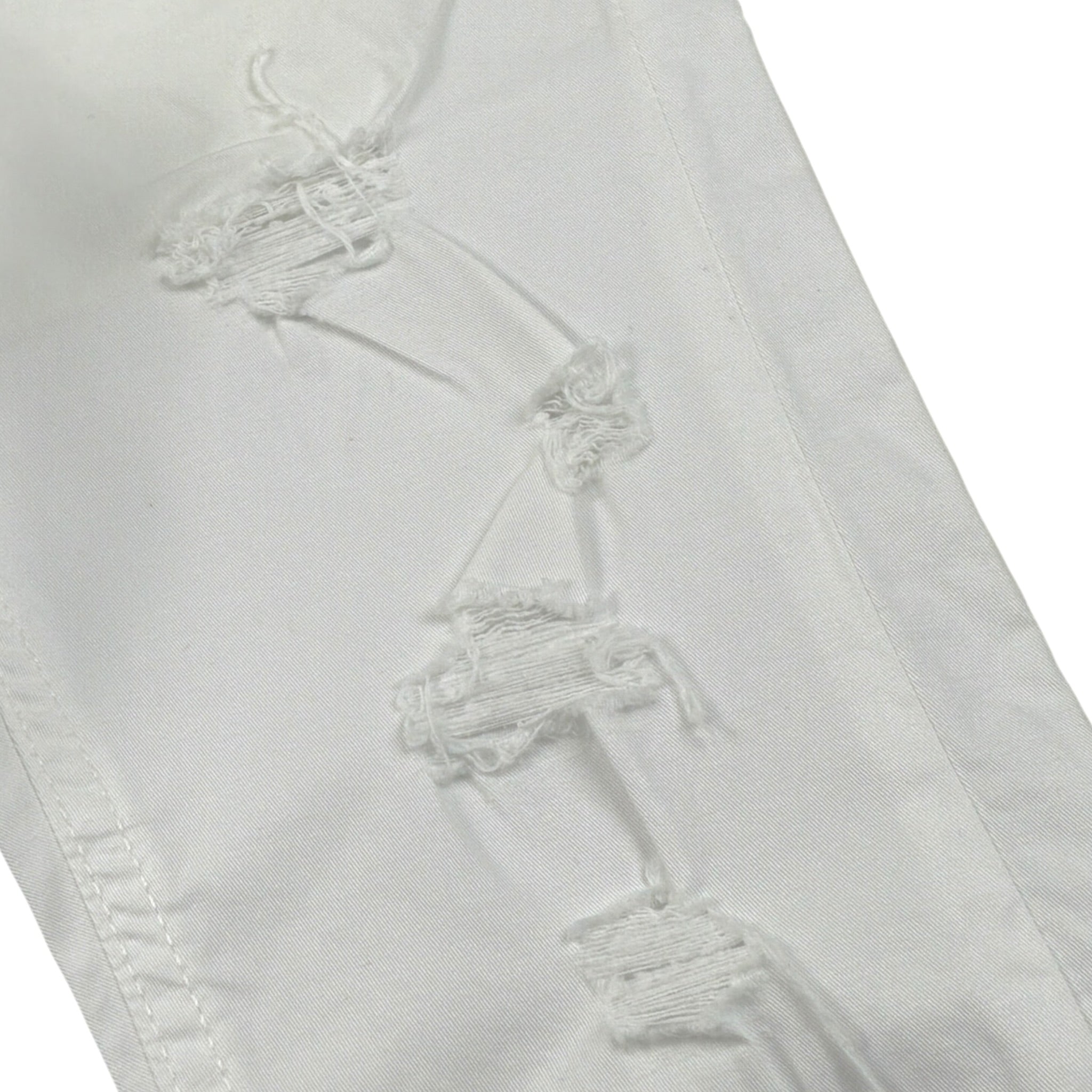 Clochard Jeans tinta unita con Strappi Bianco per Neonato 008N BIANCO CLOCHARD 