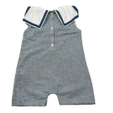 Coccode Pagliaccetto Mezza Manica Fantasia A Righe per Neonato C55142 BLU COCCODE 