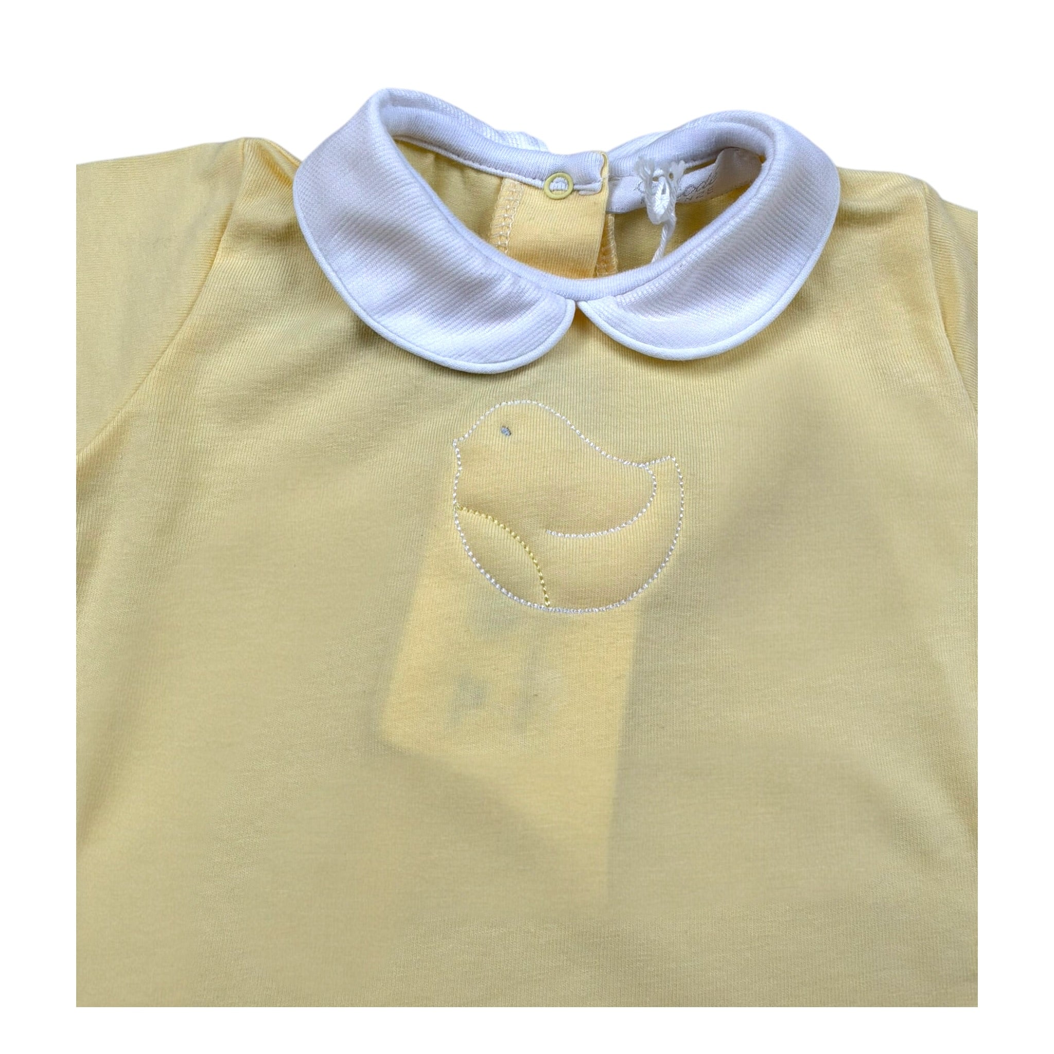 Coccode Pagliaccetto Mezza Manica Tinta Unita per Neonato C551483 GIALLO COCCODE 