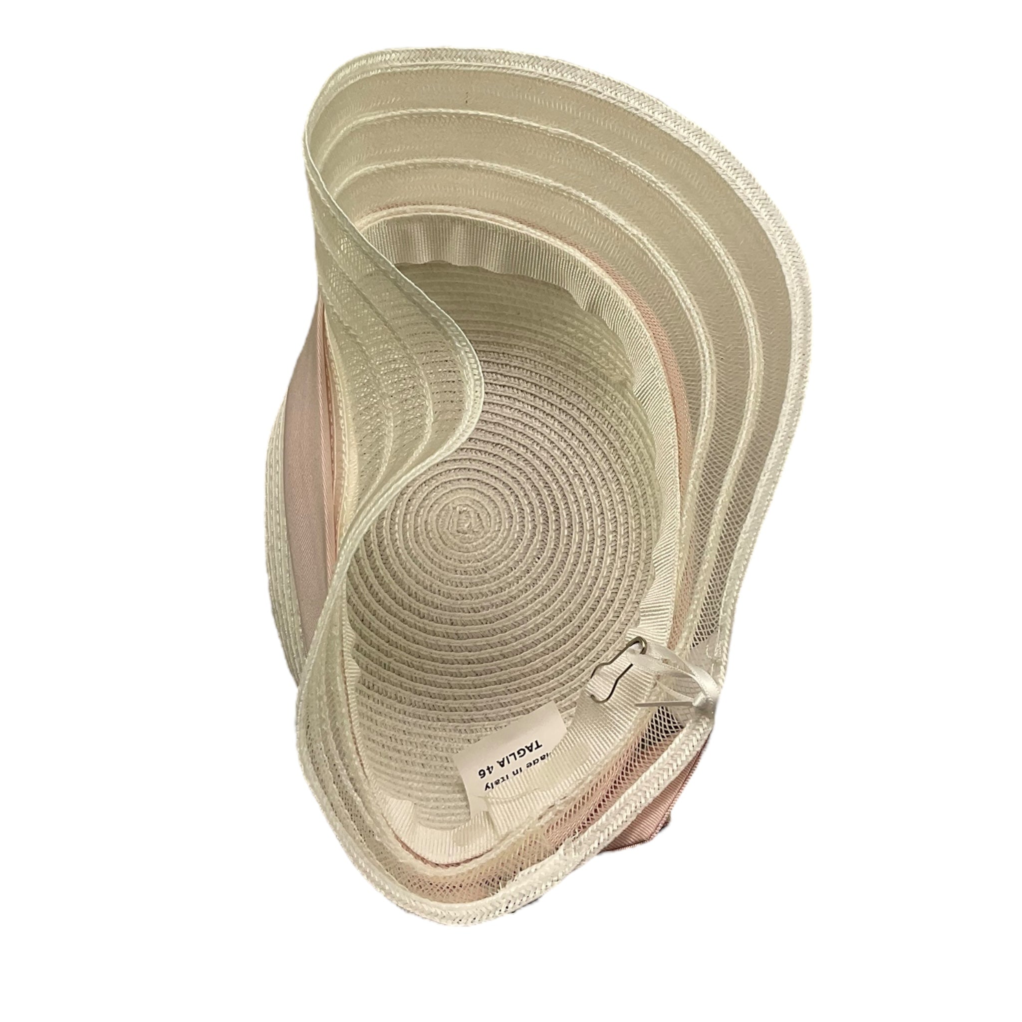 Colori Chiari Cappello In Paglia Tinta Unita con Applicazioni per Neonata FN996340 PANNA COLORI CHIARI 