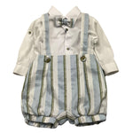 Colori Chiari Completo 3 Pezzi Camicia-Salopette-Papillon per Neonato MN308100 BIANCO COLORI CHIARI 