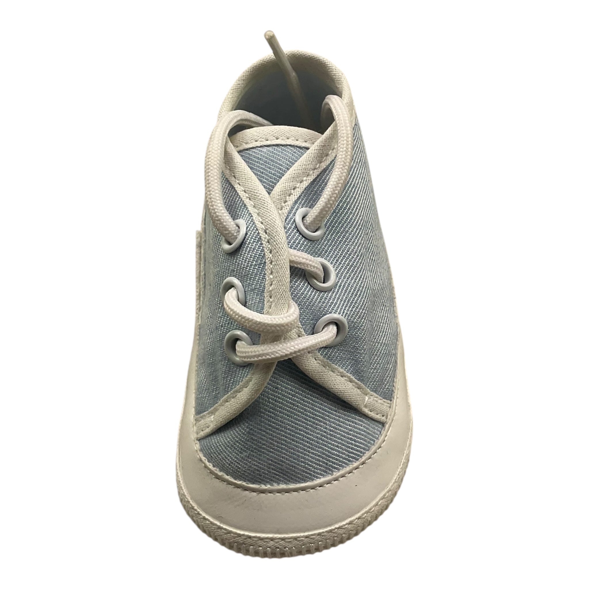 Colori Chiari Scarpine Bicolore con Lacci per Neonato MN957228 BIANCO/AZZURRO COLORI CHIARI 