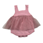 Cnd Pagliaccetto Tinta Unita con Tulle per Neonata 55937010 ROSA CND 