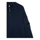 C.P. Company Maglia Tinta Unita Collo Alto con Zip per Bambino CMW004 BLU C.P. COMPANY 