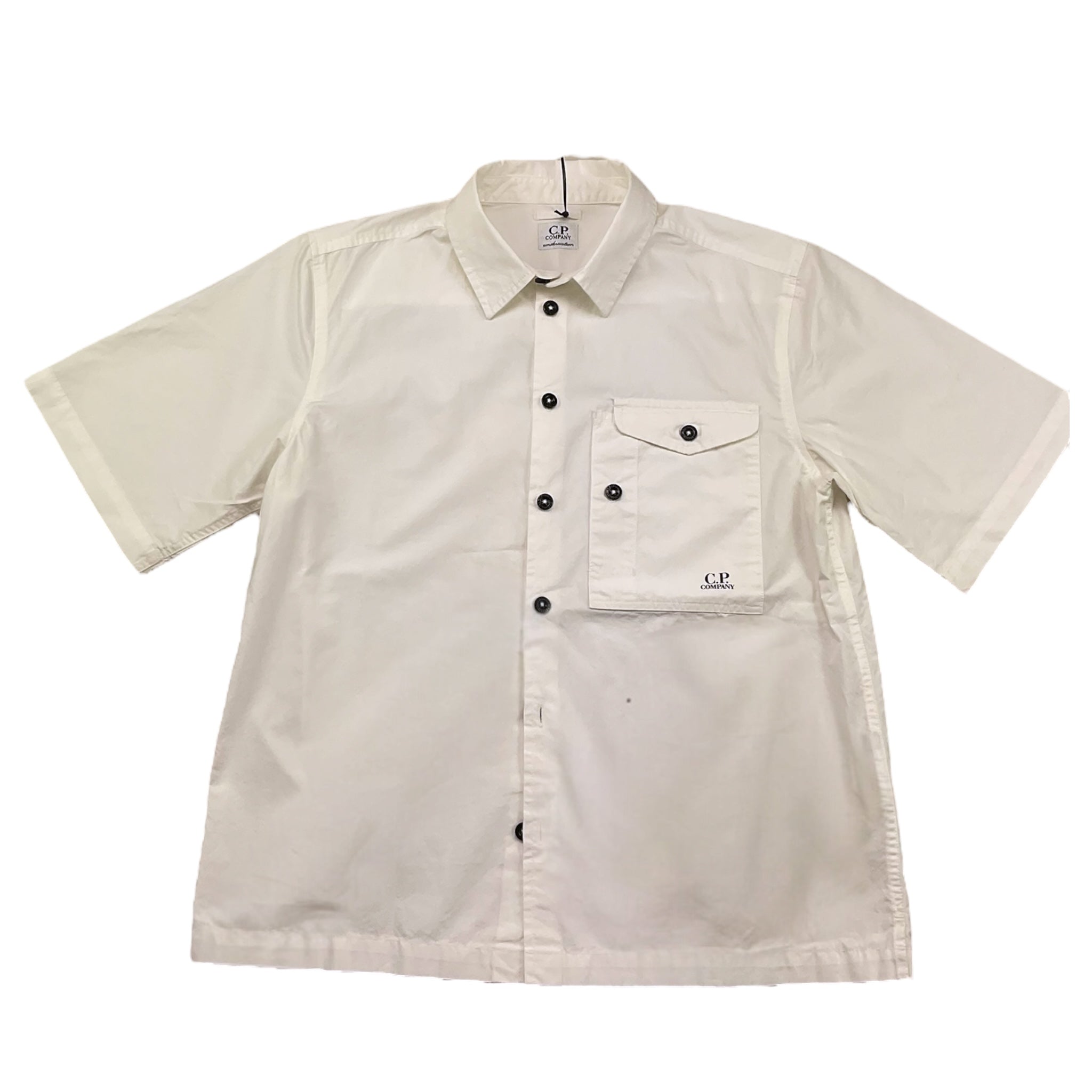 C.P. Company Camicia Mezza Manica Tinta Unita per Bambino CUC008 PANNA C.P. COMPANY 