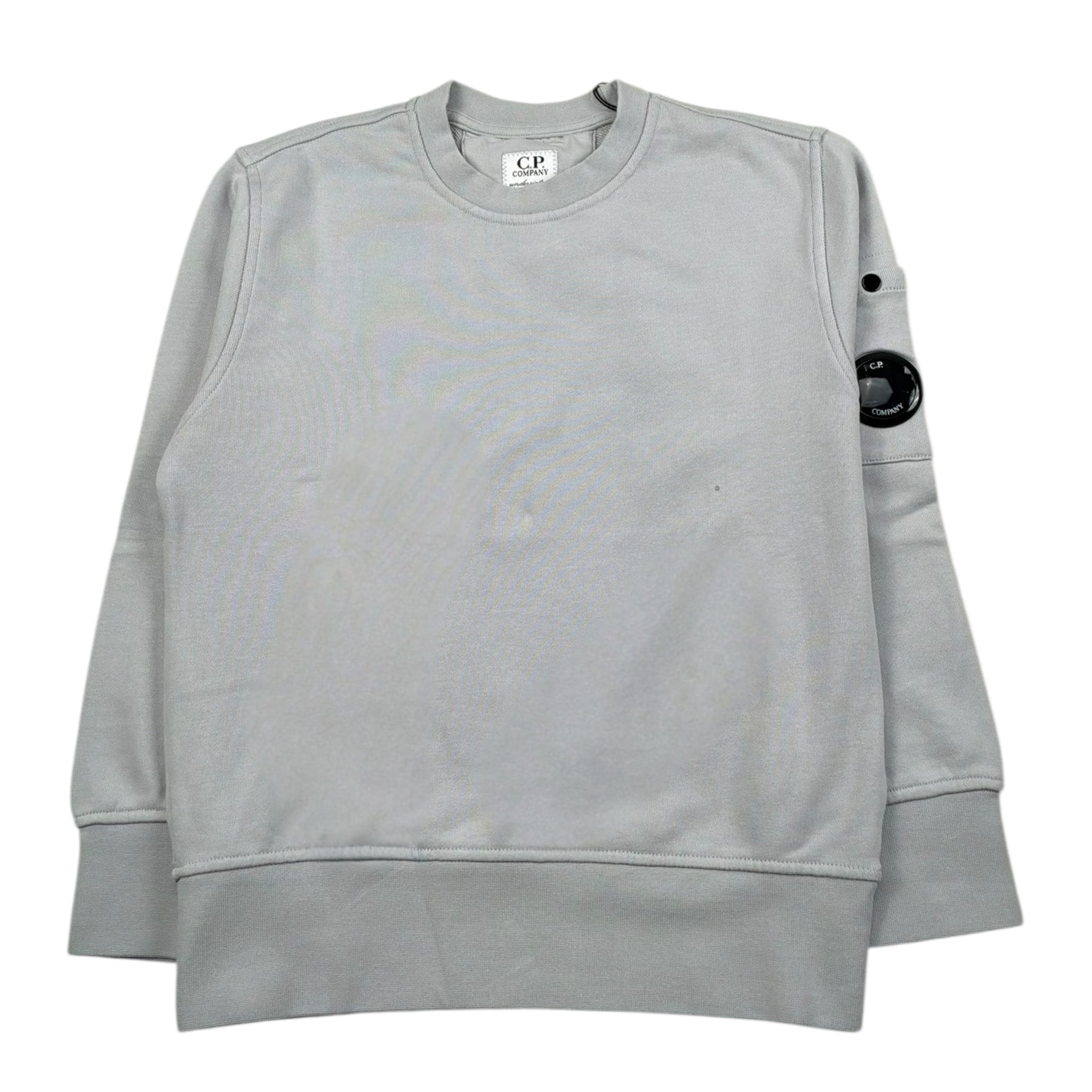 C.P. Company Felpa Chiusa Girocollo Tinta Unita per Bambino CUF00X GRIGIO C.P. COMPANY 