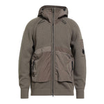 C.P. Company Felpa con Zip E Cappuccio Tinta Unita per Bambino CUW00E VERDE C.P. COMPANY 