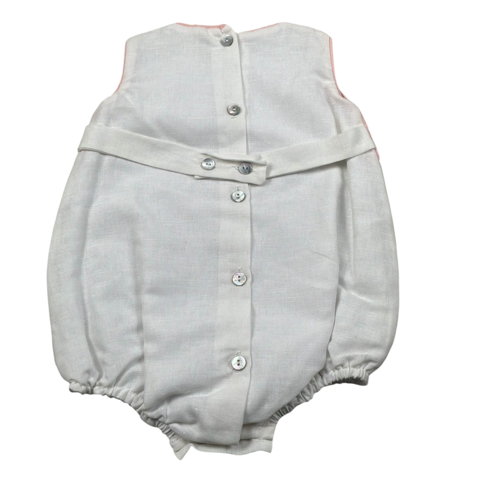 Cua-Cuak Pagliaccetto Giromanica Bicolore Bianco/Rosa per Neonata 4812 BIANCO/ROSA CUA-CUAK 