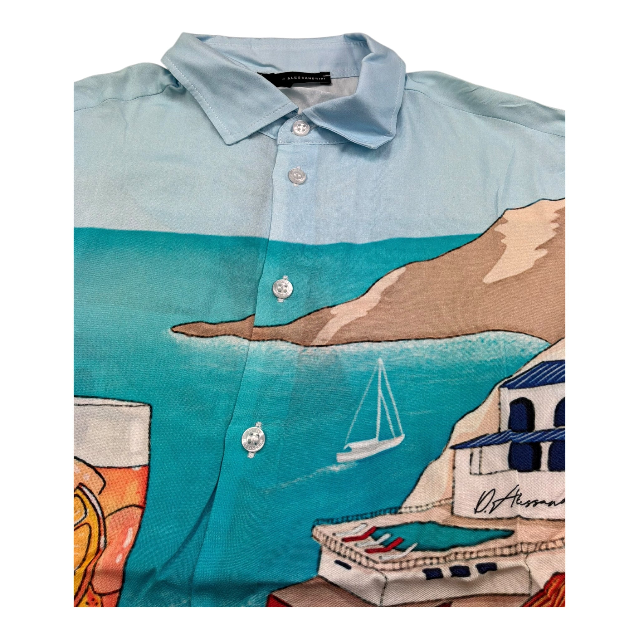 Daniele Alessandrini Camicia Manica Lunga Stampa Fantasia per Bambino 1235C00229 MULTICOLOR DANIELE ALESSANDRINI 