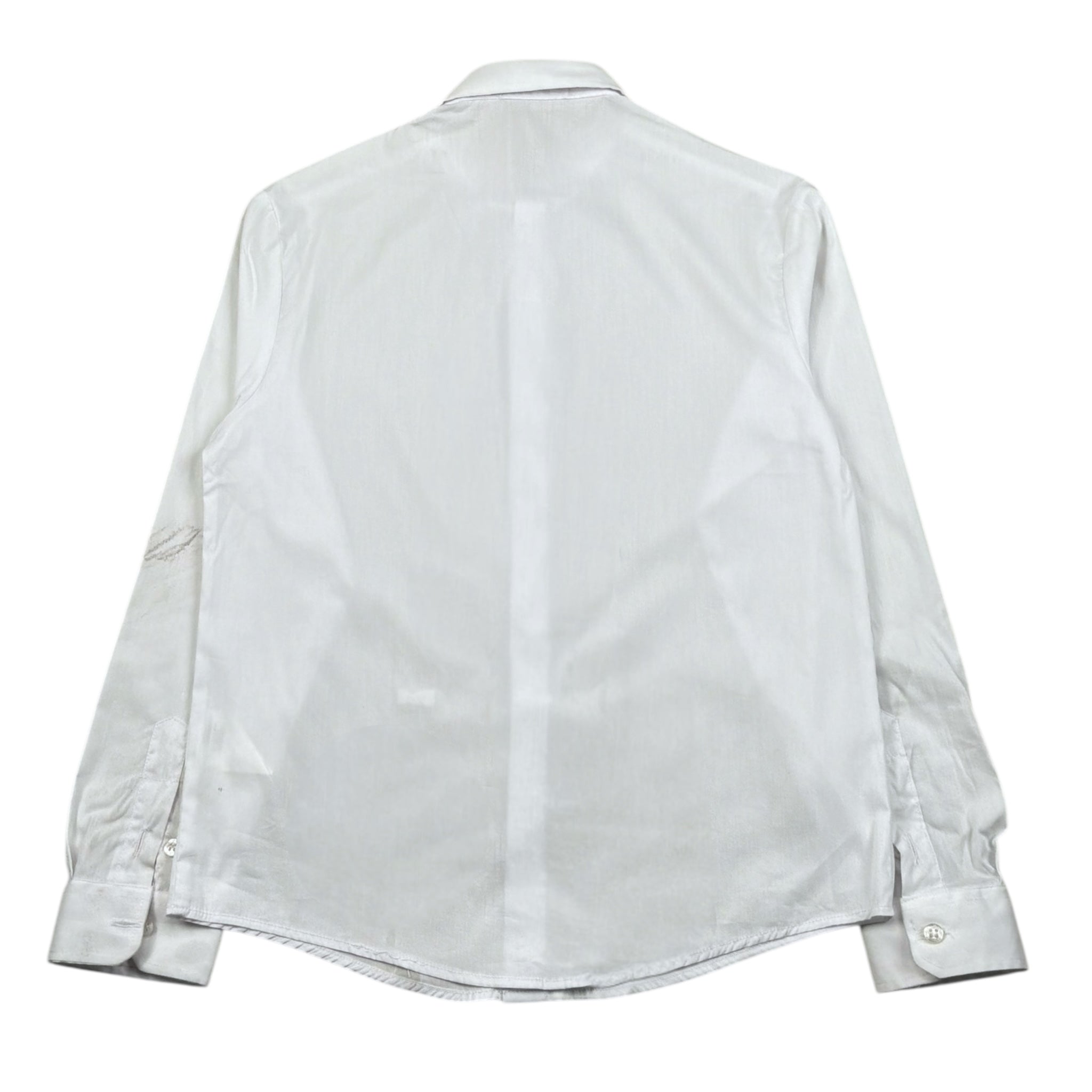 Daniele Alessandrini Camicia Manica Lunga Tinta Unita con Stampa per Bambino 1235C1218 BIANCO DANIELE ALESSANDRINI 