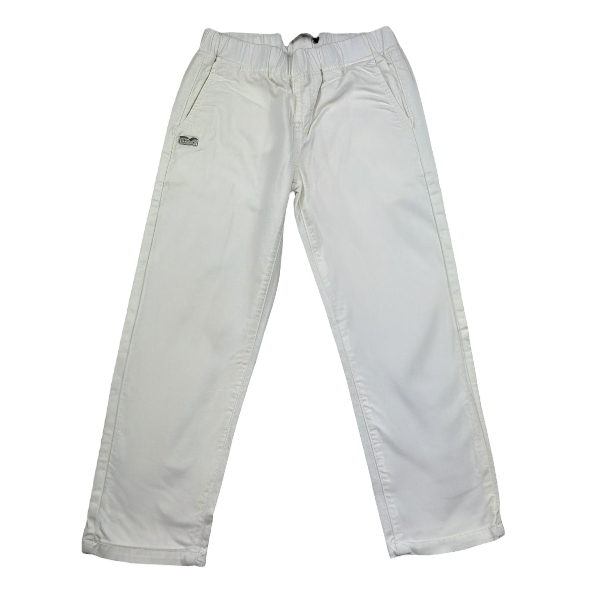 Daniele Alessandrini Pantalone Tinta Unita con Elastico In Vita per Bambino 1235P00262 BIANCO DANIELE ALESSANDRINI 