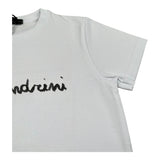Daniele Alessandrini T-Shirt Girocollo Tinta Unita con Stampa per Bambino 1236M00158 BIANCO DANIELE ALESSANDRINI 