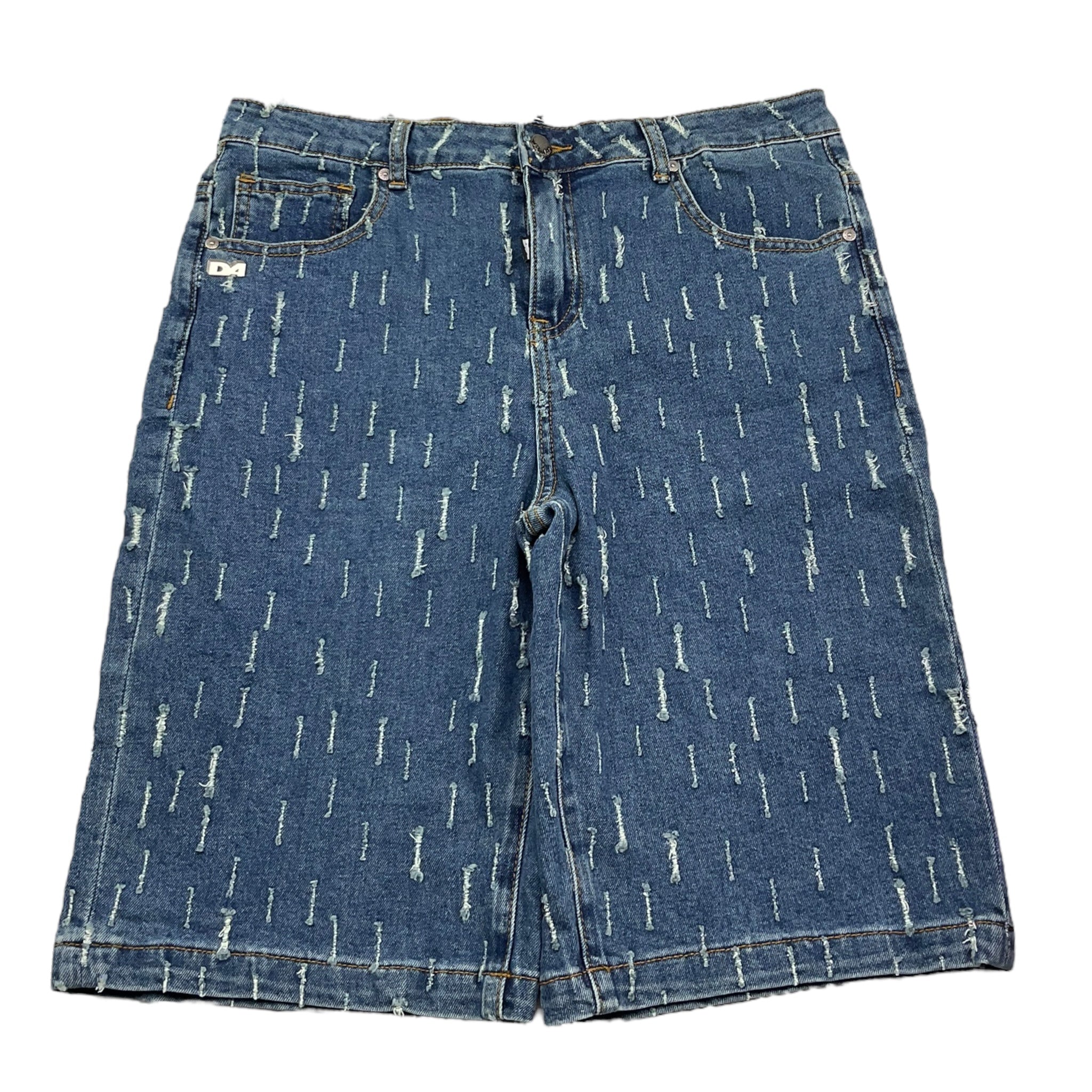 Daniele Alessandrini Bermuda In Denim Tinta Unita con Strappi per Bambino 1236SD00256 BLU DANIELE ALESSANDRINI 