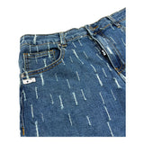 Daniele Alessandrini Bermuda In Denim Tinta Unita con Strappi per Bambino 1236SD00256X BLU DANIELE ALESSANDRINI 