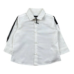 Daniele Alessandrini Camicia Manica Lunga Tinta Unita con Stampa per Neonato 1291C0826 PANNA DANIELE ALESSANDRINI 