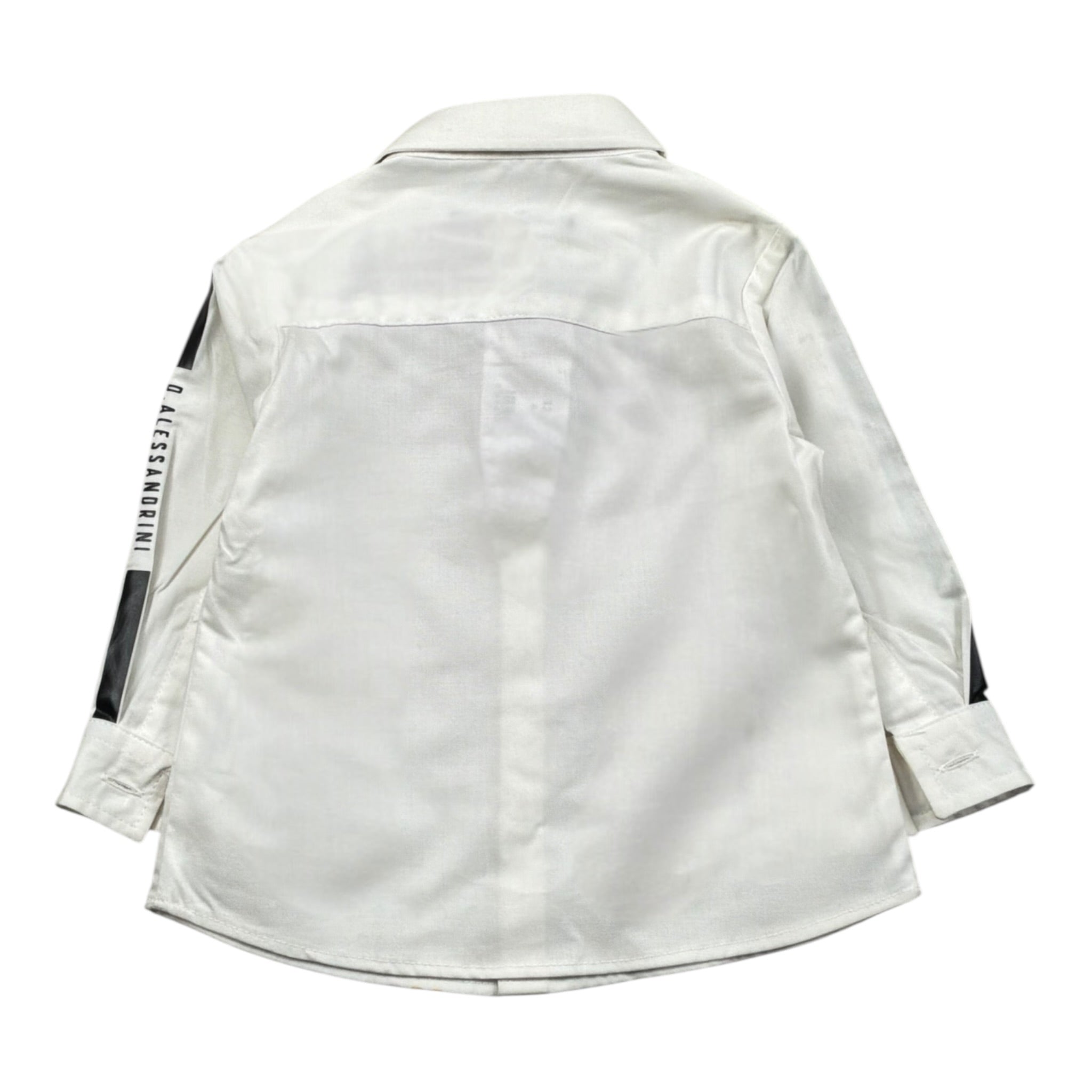 Daniele Alessandrini Camicia Manica Lunga Tinta Unita con Stampa per Neonato 1291C0826X PANNA DANIELE ALESSANDRINI 