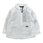 Daniele Alessandrini Camicia tinta unita con Logo Bianco per Neonato 1295C0890 BIANCO DANIELE ALESSANDRINI 