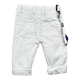 Daniele Alessandrini Jeans tinta unita con Girovita Regolabile Bianco per Neonato 1295P0862 BIANCO DANIELE ALESSANDRINI 
