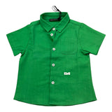 Daniele Alessandrini Camicia Tinta Unita Mezza Manica per Neonato 1296C00224 VERDE DANIELE ALESSANDRINI 
