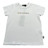 Daniele Alessandrini T-Shirt Girocollo Tinta Unita con Logo per Bambino 1296M00007J BIANCO DANIELE ALESSANDRINI 