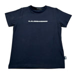 Daniele Alessandrini T-Shirt Girocollo Tinta Unita con Logo per Bambino 1296M00036J BLU DANIELE ALESSANDRINI 