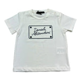 Daniele Alessandrini T-Shirt Girocollo Tinta Unita con Stampa per Neonato 1296M00179 PANNA DANIELE ALESSANDRINI 