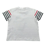 Daniele Alessandrini T-Shirt Girocollo Fantasia A Righe per Neonato 1296M00211N BIANCO DANIELE ALESSANDRINI 