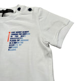 Daniele Alessandrini T-Shirt Girocollo tinta unita con Stampa Bianco per Neonato 1296M0816 BIANCO DANIELE ALESSANDRINI 