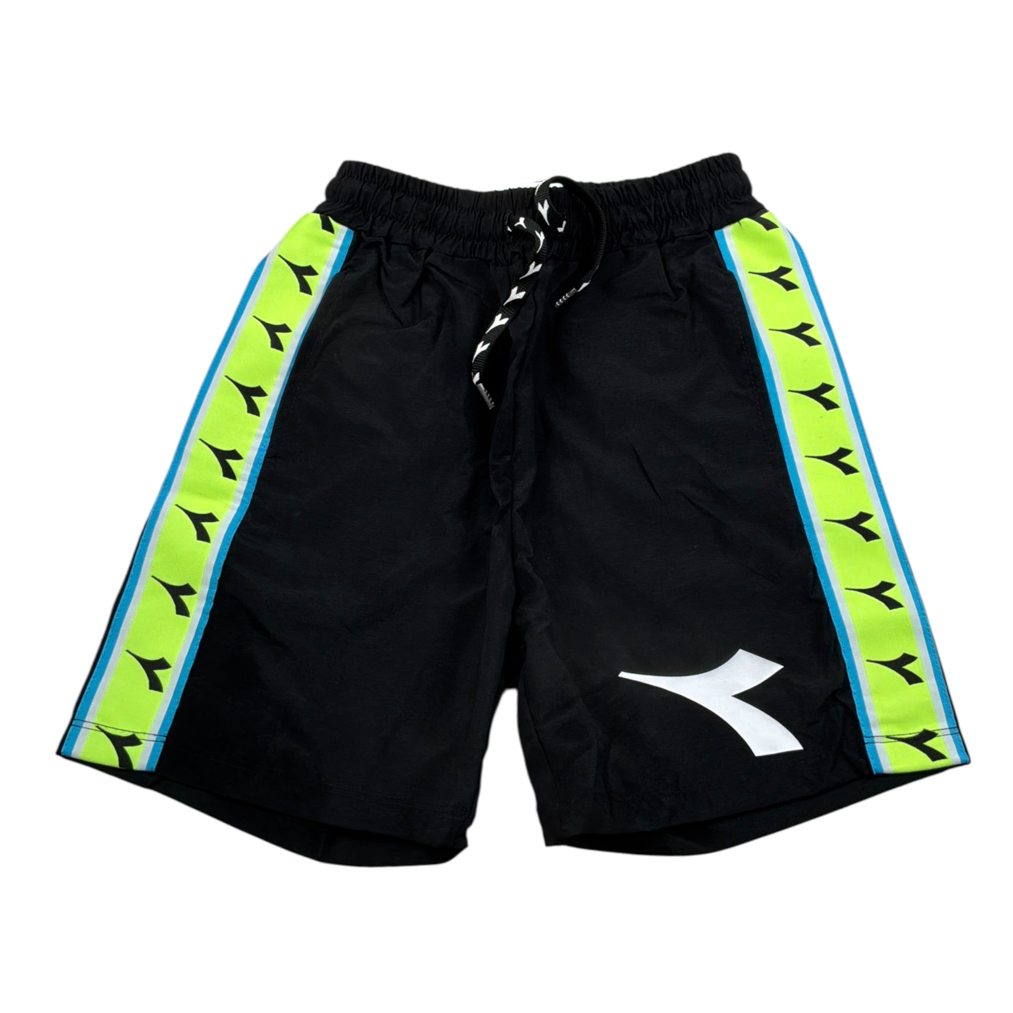 Diadora Bermuda tinta unita con Profili Logati Nero per Bambino 022297 NERO DIADORA 